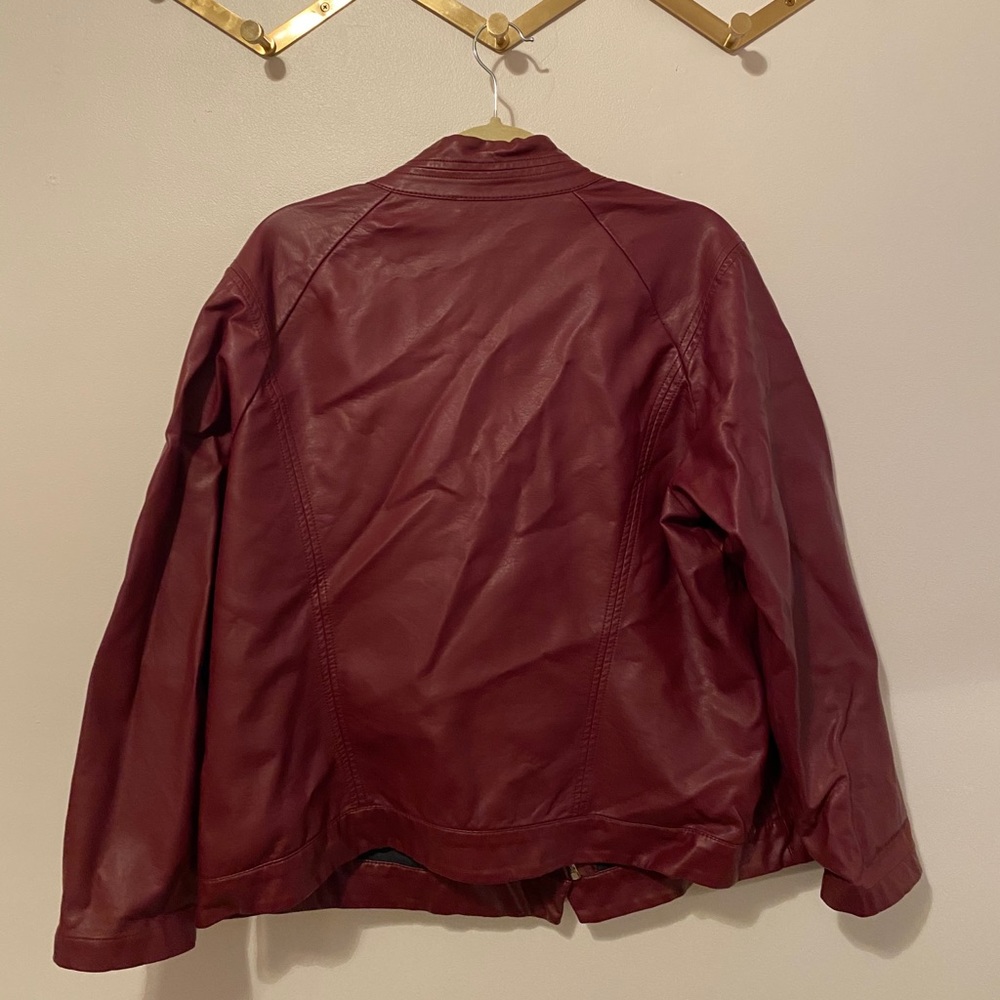 Plus Size Leather Jacket - Picture 2 of 3